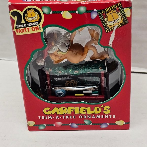 New 20 Years of GARFIELD Party On Trim A Tree Ornament 1996 90s Christmas VNTG - Picture 6 of 10